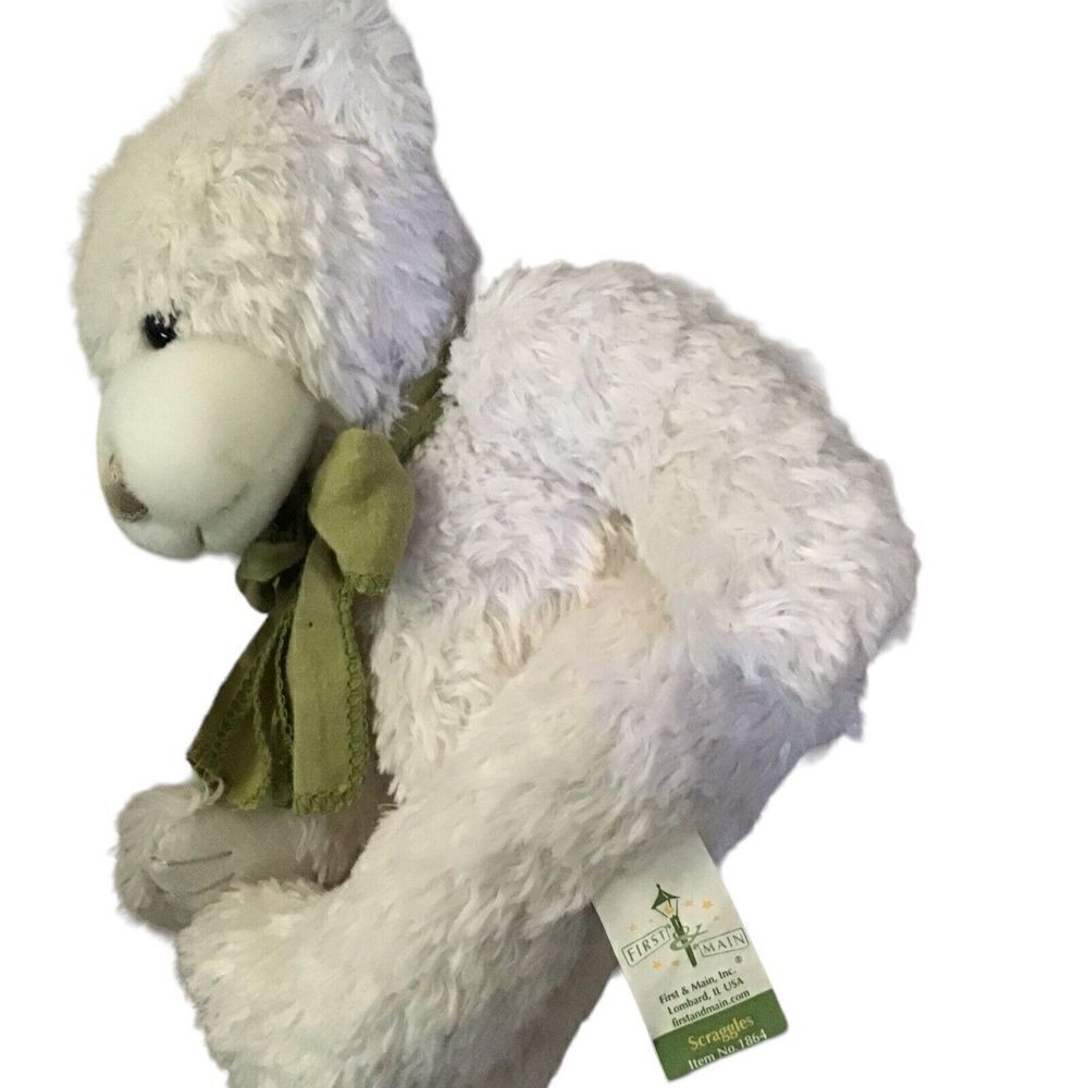 First & Main Scraggles The Bear 10” With Green Bow #1864 Stuffed Toy - Picture 3 of 4
